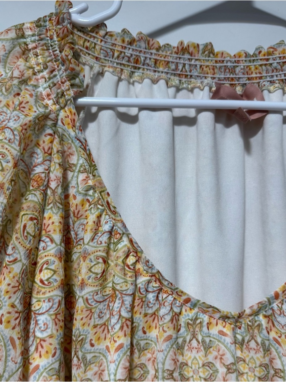 Show Me Your MuMu Pale Yellow Paisley V-Neck Blouse - Picture 4 of 11